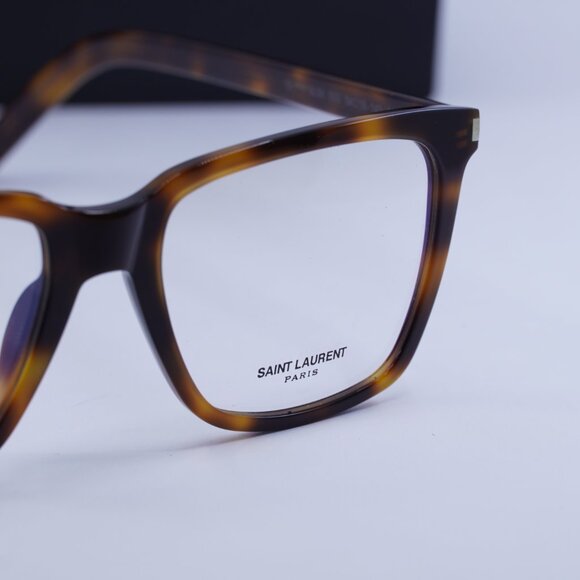 Saint Laurent SL717 SLIM 003 Square Eyeglasses 54mm – Havana - Picture 2 of 12